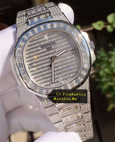 best replica diamond watches men|patek philippe nautilus watch alternative.